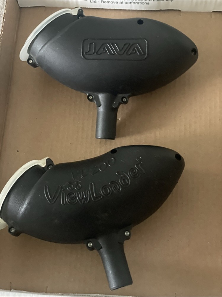 2-Piece Paintball Hopper Lot Java & ViewLoader VL-200