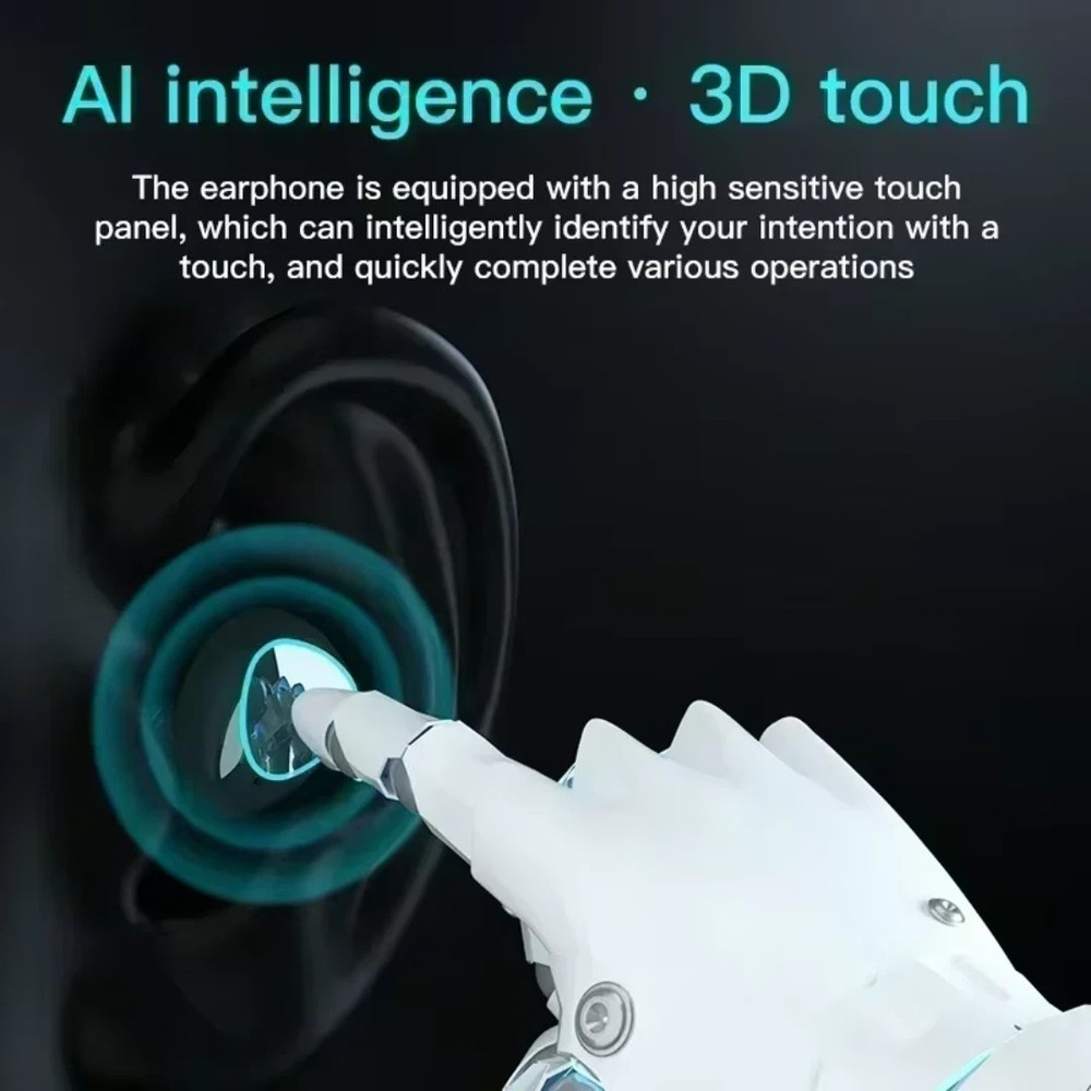 TWS Bluetooth Earbuds Waterproof Bluetooth5.3 Headset Noise Cancelling Wireless~