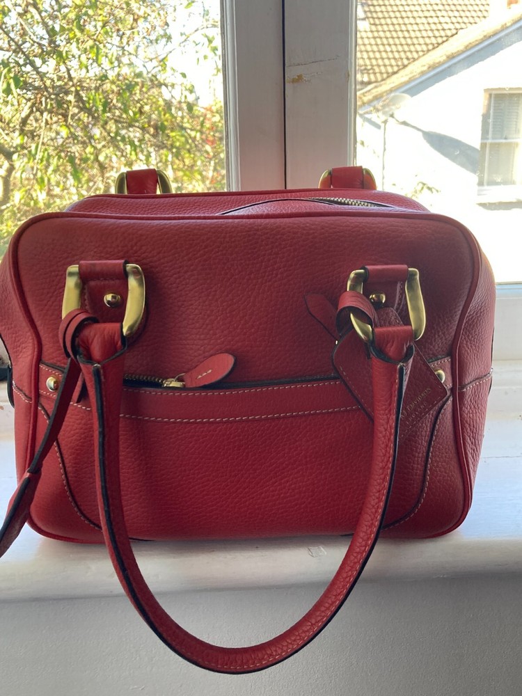 J & M Davidson, red leather bag