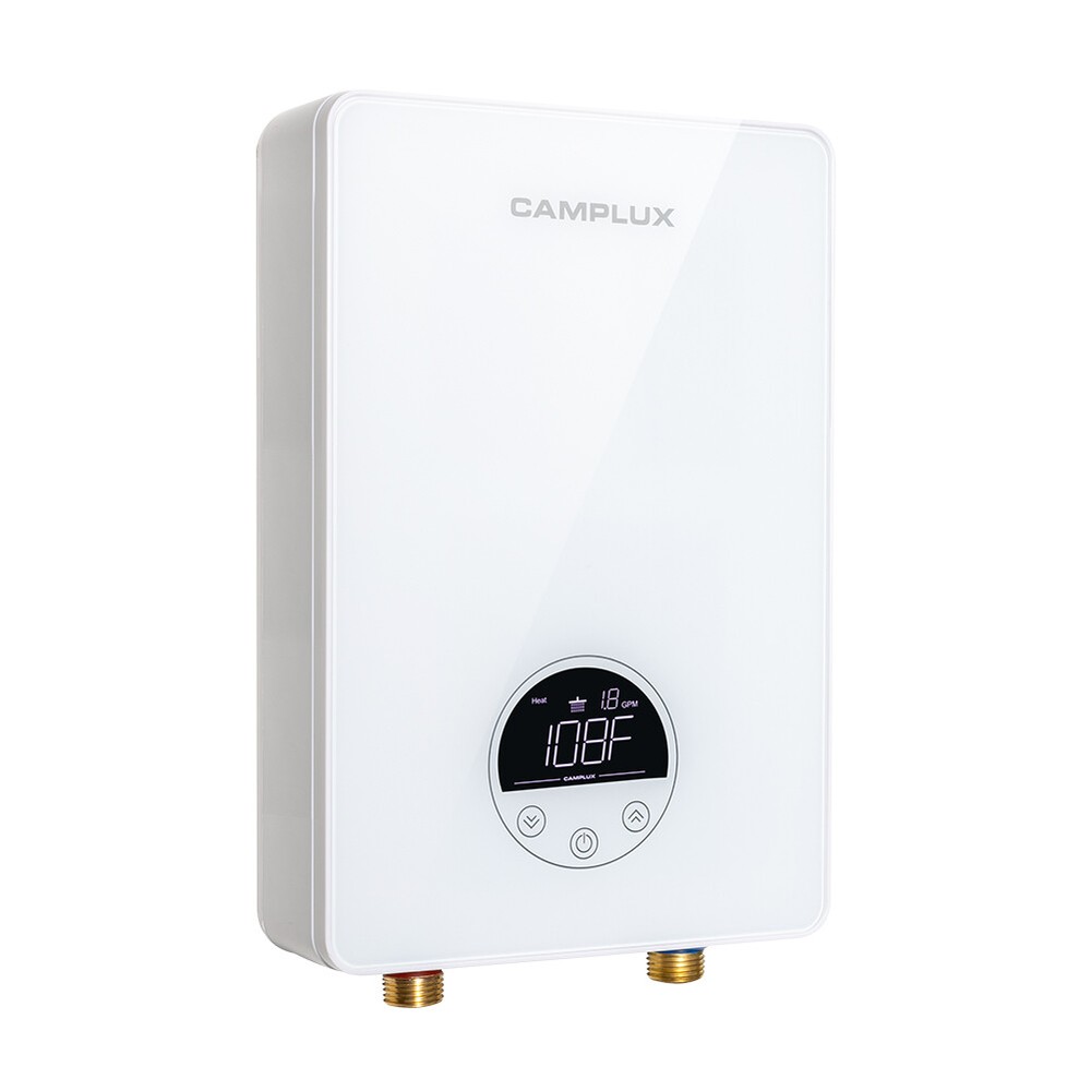 CAMPLUX Tankless Water Heater Electric On Demand Hot Water for Washing, Shower
