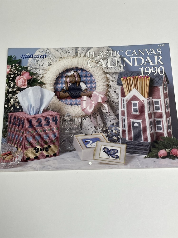 Needlecraft 1990 Plastic Canvas Calendar 12 Designs Pattern