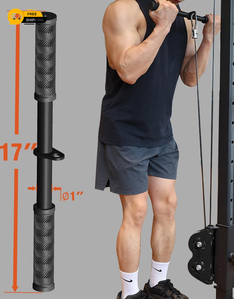 LAT Pull Down Bar Cable Machine Bar Attachment Triceps Biceps Pushdown Bar