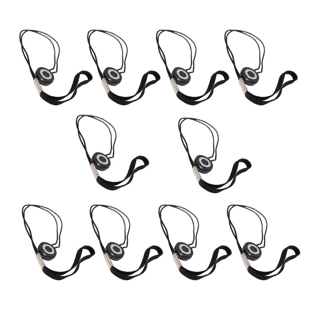 DSLR Camera Lens Cap Holder Leash – Elastic Adhesive Tether, Black, 10 Pack