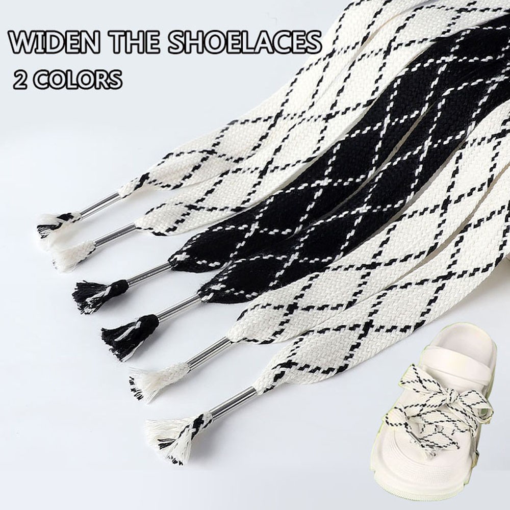 Flat Shoelaces Polyester Cotton Wide Design Durable for Everyday Use