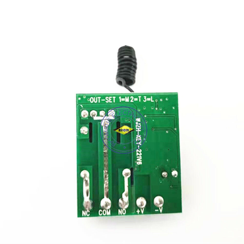 Wireless Remote Control Delay Switch System 12V 1CH Transmitter&Receiver 433MHz