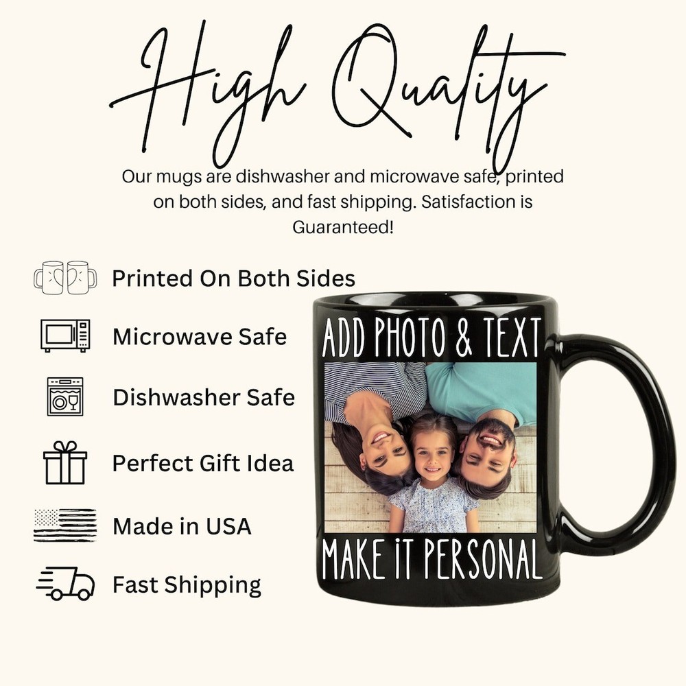 Custom Ceramic Coffee Mug, Personalized Coffee Mug, Custom Photo Mug