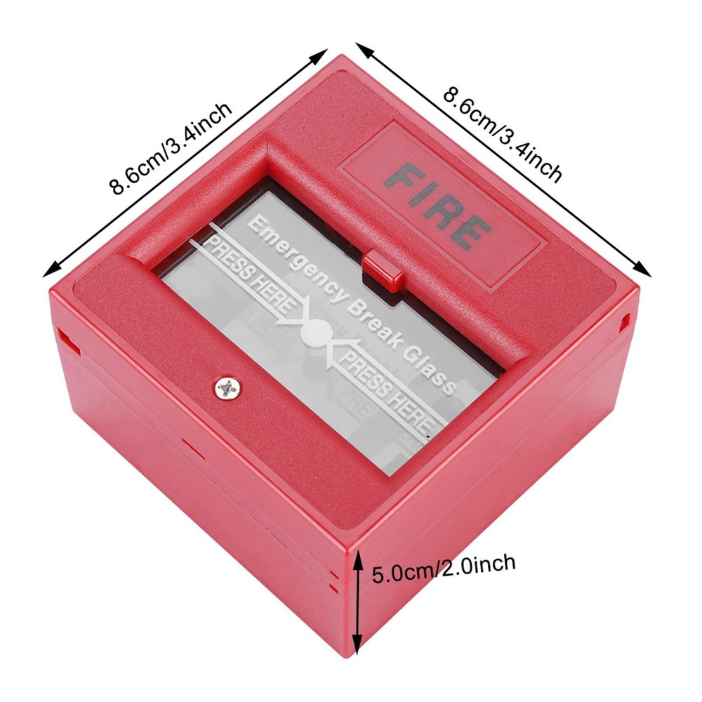 24-220VDC Emergency Button Fire Alarm Door Break Release Glass Exit Switch Kit s
