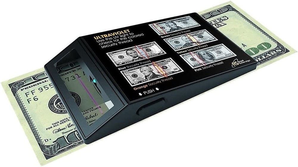 No Battery Needed! Portable UV Bills & ID Authentication Device - Compact Size