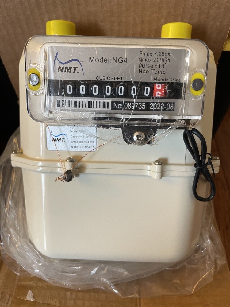 NMT NG4 200 CFH Diaphragm Gas Meter Pulse Output