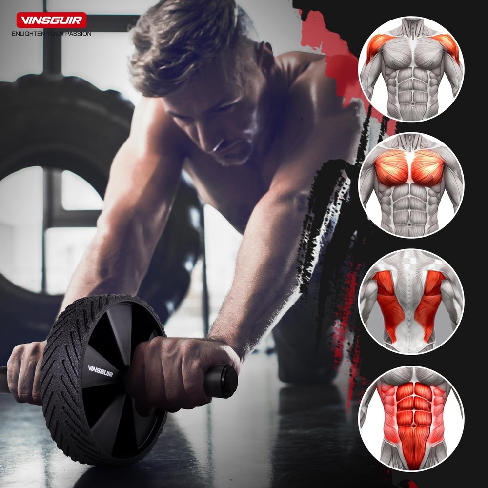 Ab Roller Wheel - Ab Workout Equipment for Abdominal & Core Strength Training...