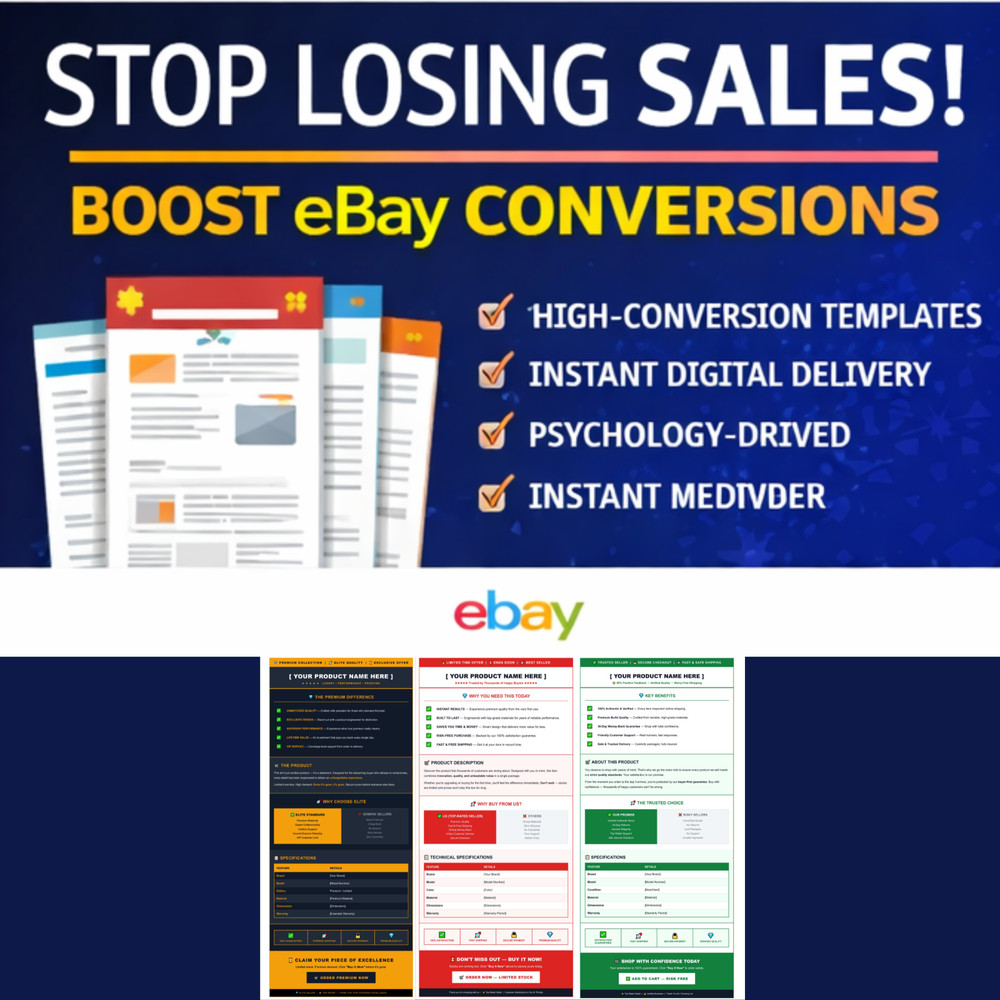 eBay High Conversion Templates | Boost Sales Fast | Mobile Ready | #02