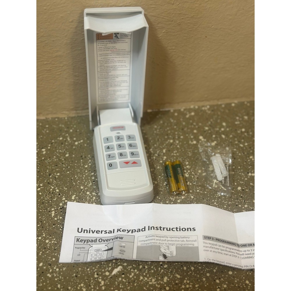 Wireless Keypad Entry System Garage Door Opener Remote Control