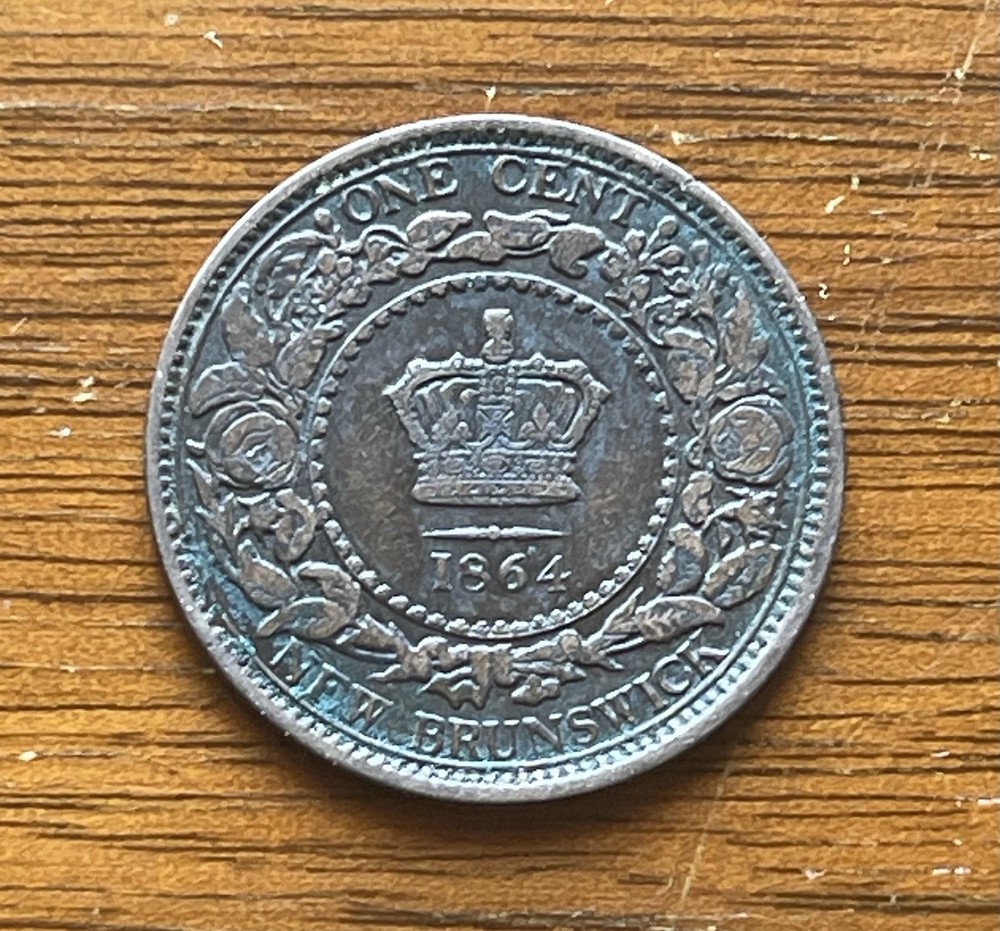 Canada New Brunswick 1864 Cent Long 6 Variant..TM1003