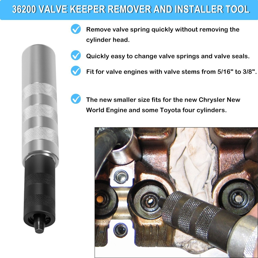 Valve Keeper Remover Installer Tool Kit Valve Spring Retainer Removal Tool 36200
