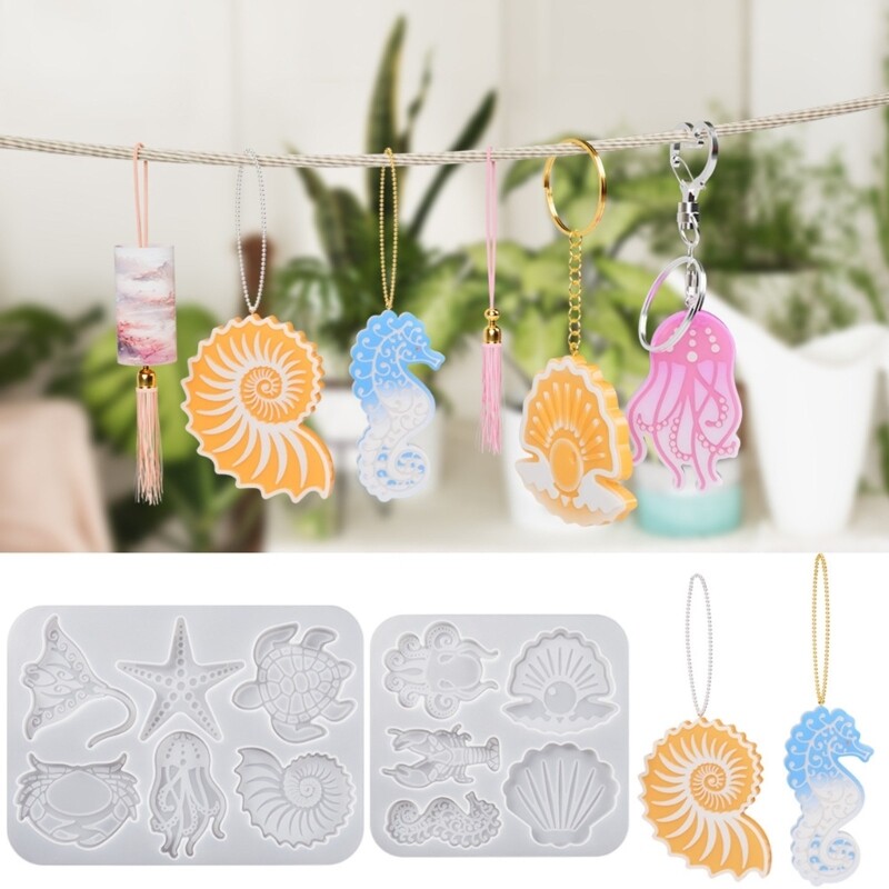 Marine Shaped Keychain Moulds Silicone Material for Hand Making