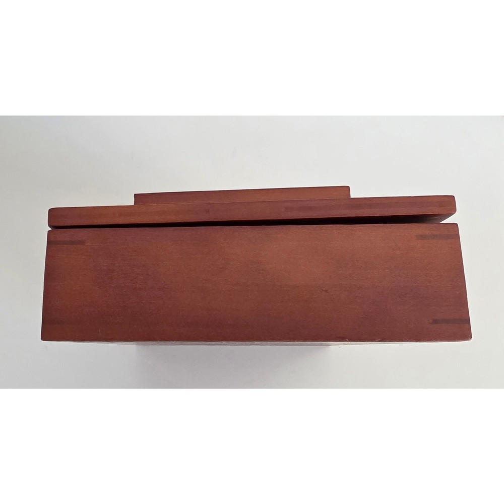 Wooden Photo Frame Keepsake Box – Hinged Storage Box w/ Interchangeable Image