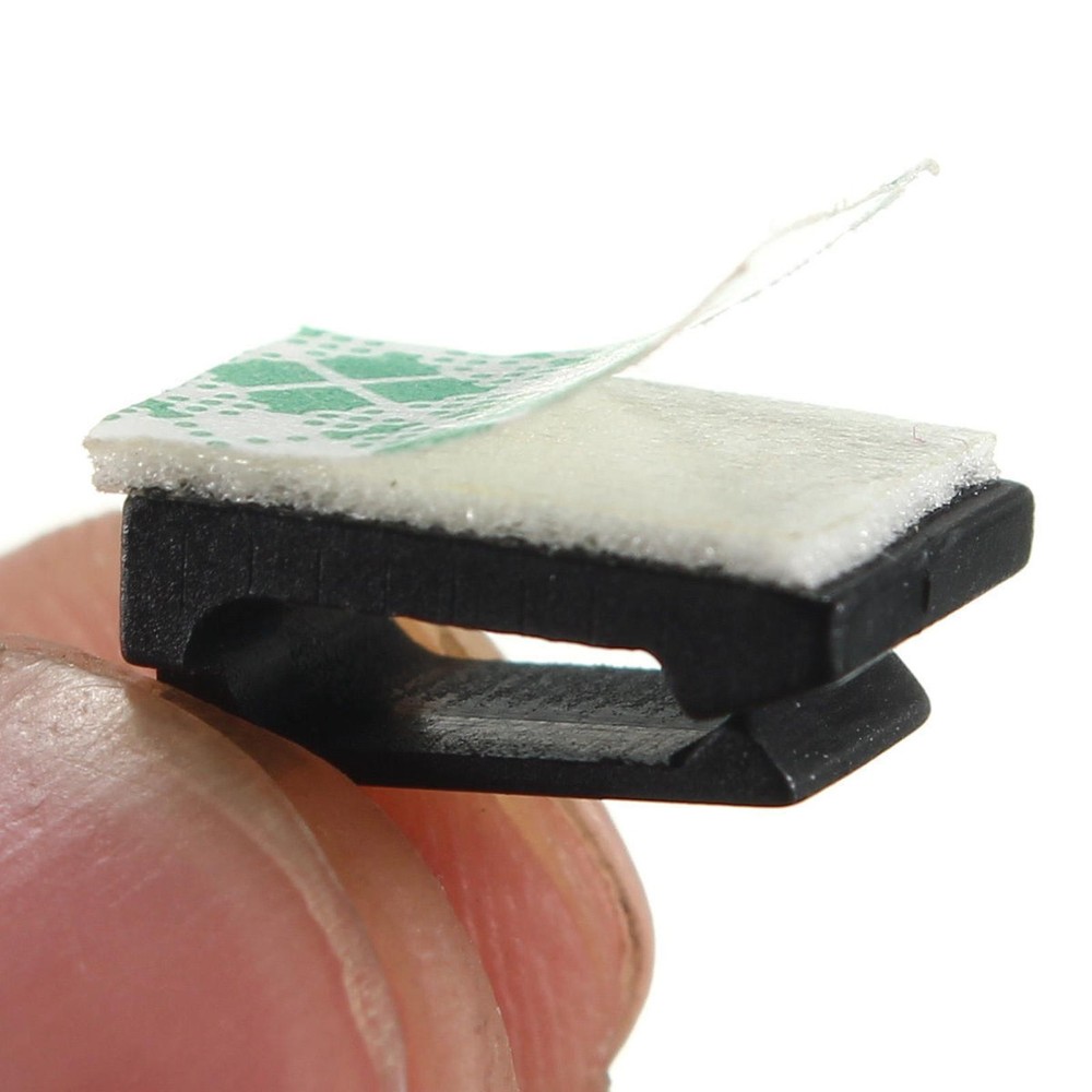 30Pcs 12*9.8*3mm Plastic Wire Clip Car Tie Rectangle Cable Holder Mount Clamp