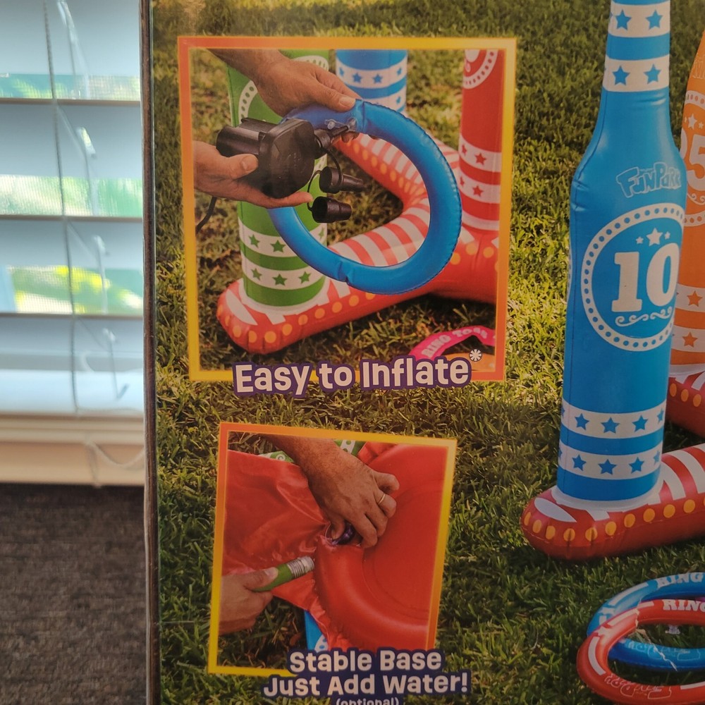 Flybar Fun Park Giant Inflatable Ring Toss 3'