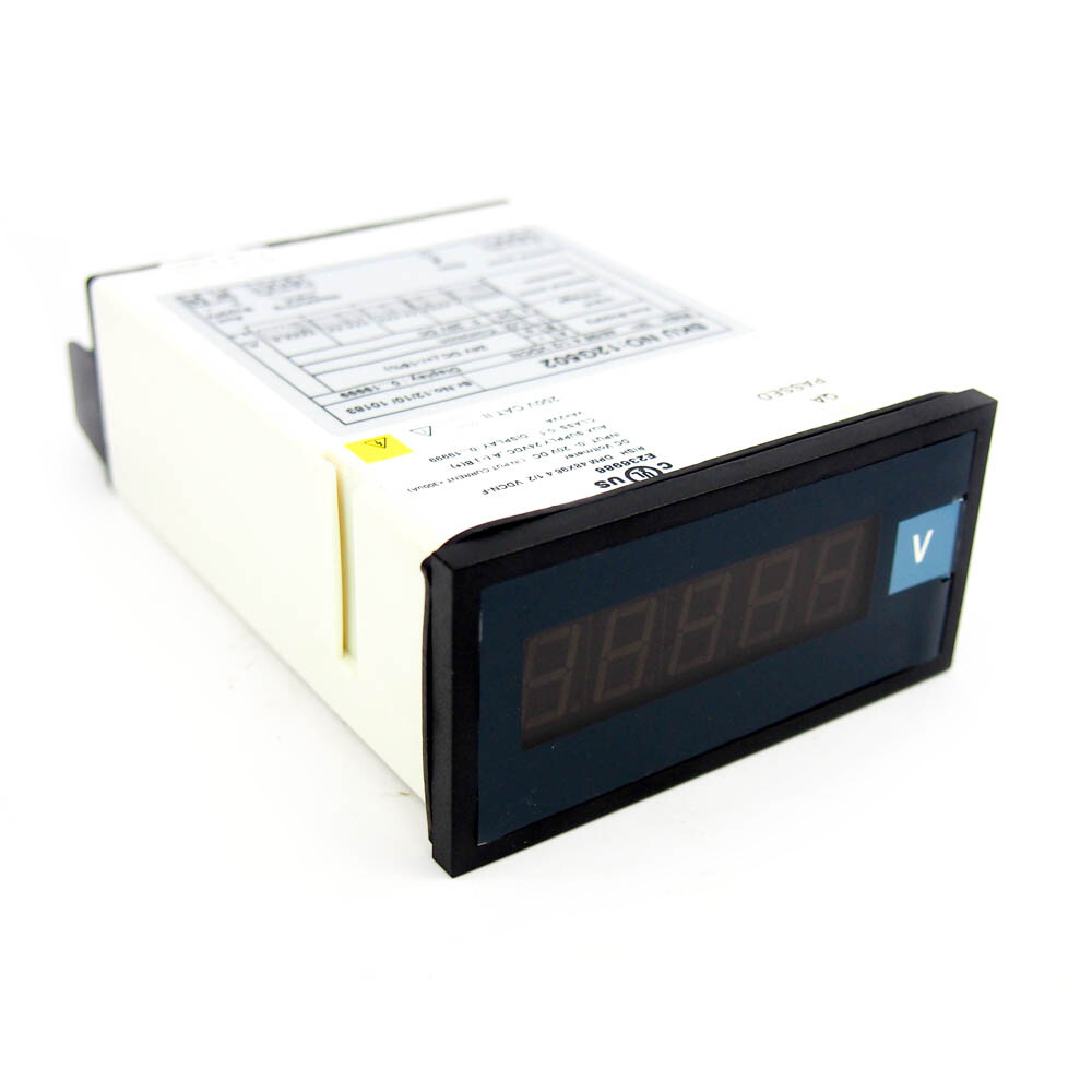 Dayton 12G502 Digital Panel Meter DC Voltage 0-20 VDC Input Range Red LED -