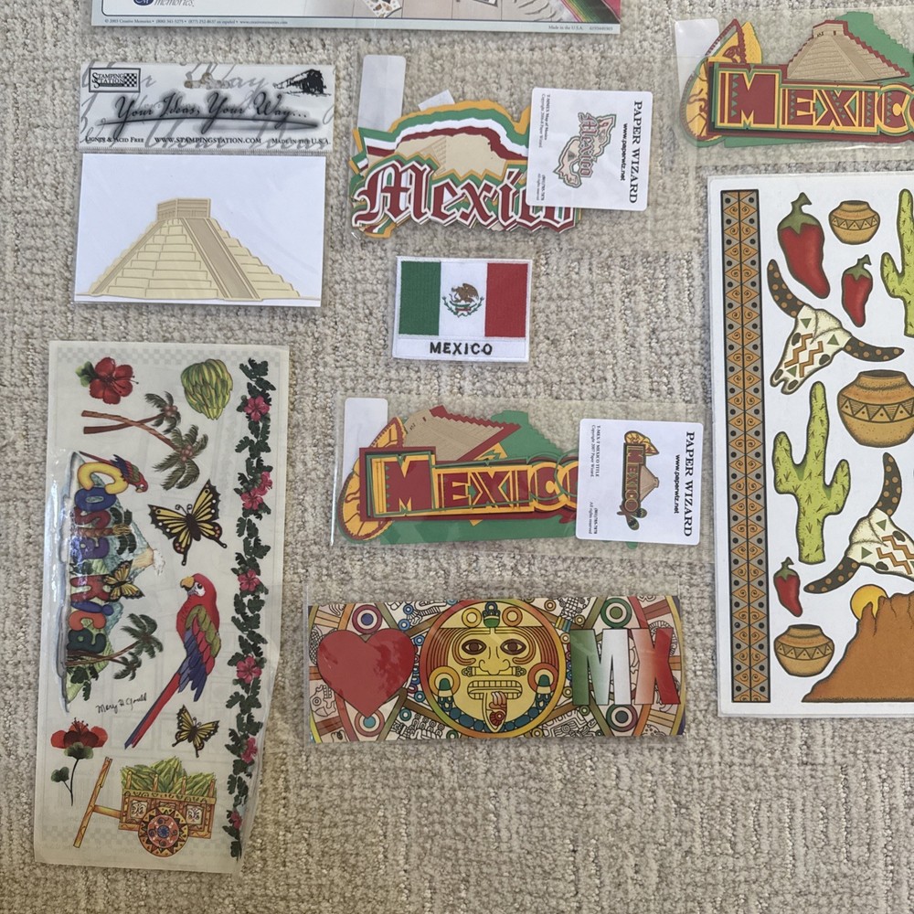 MEXICO Themed Embellishments Kit
