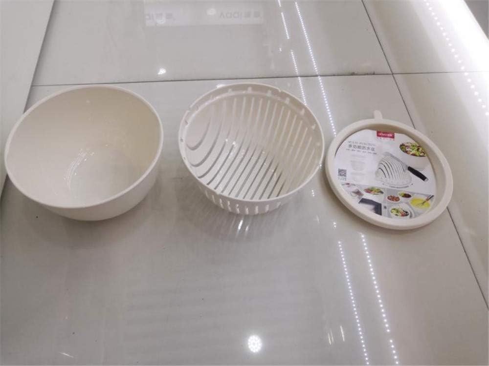 Easy Fruit Vegetable Salad Cutter Bowl,Multi-Function Kitchen Colander Strainer