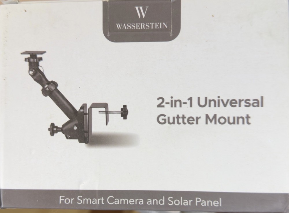 Wasserstein 2-in-1 Universal Gutter Mount for Smart Camera  and Solar Panel