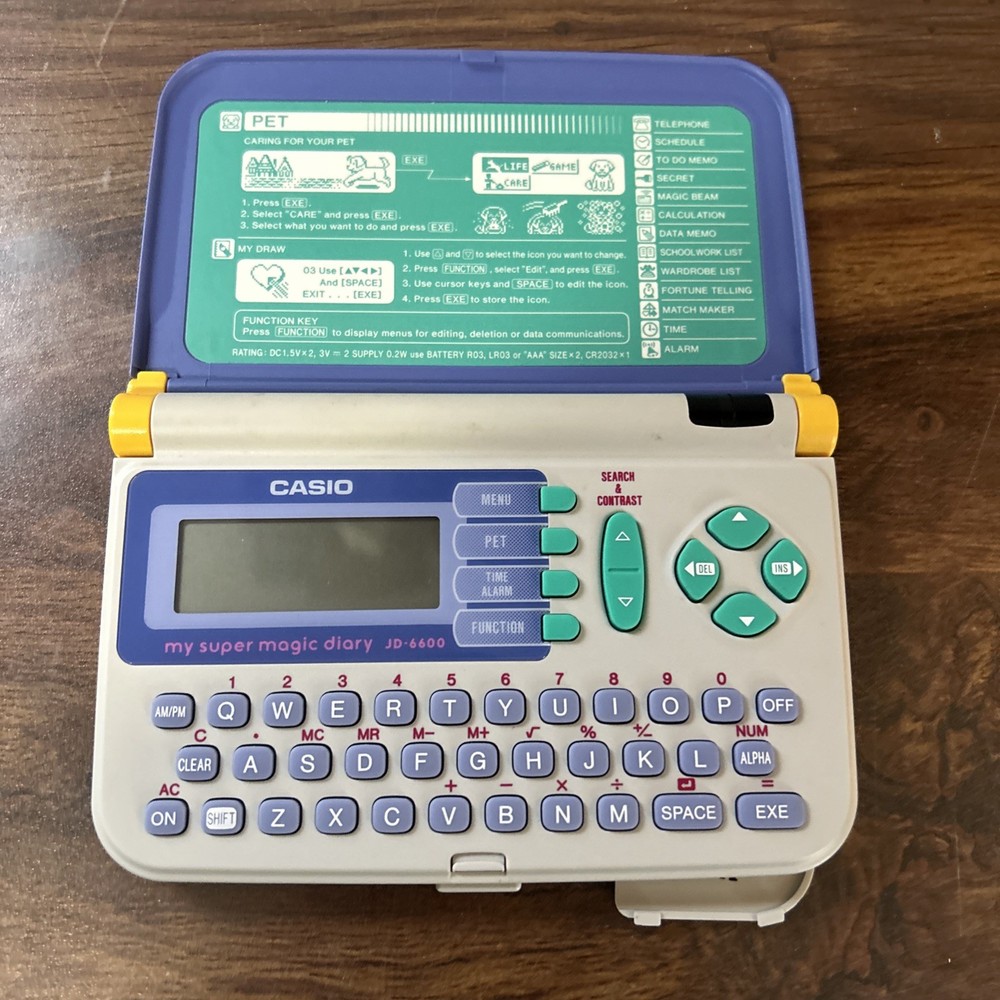 CASIO JD-6600 My Super Magic Diary Pet Action Digital Organizer - not working