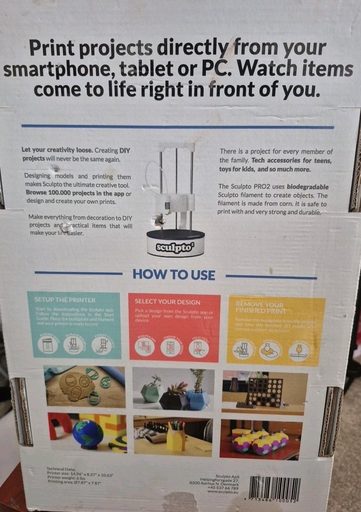 3D Printer Sculpto Pro 2 + 6 Filaments