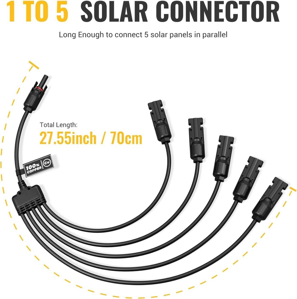 Parallel Solar Panel Connectors 1m/5f & 1f/5m - Tool Kit