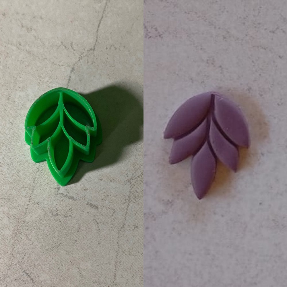 Polymer Clay Earring Mold Leaf shape