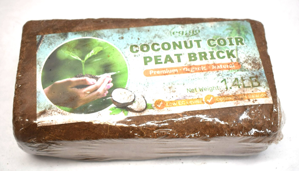 Organic Coco Coir Bricks 100% Natural Compressed Coco Peat Brick Premium 1.4 lb