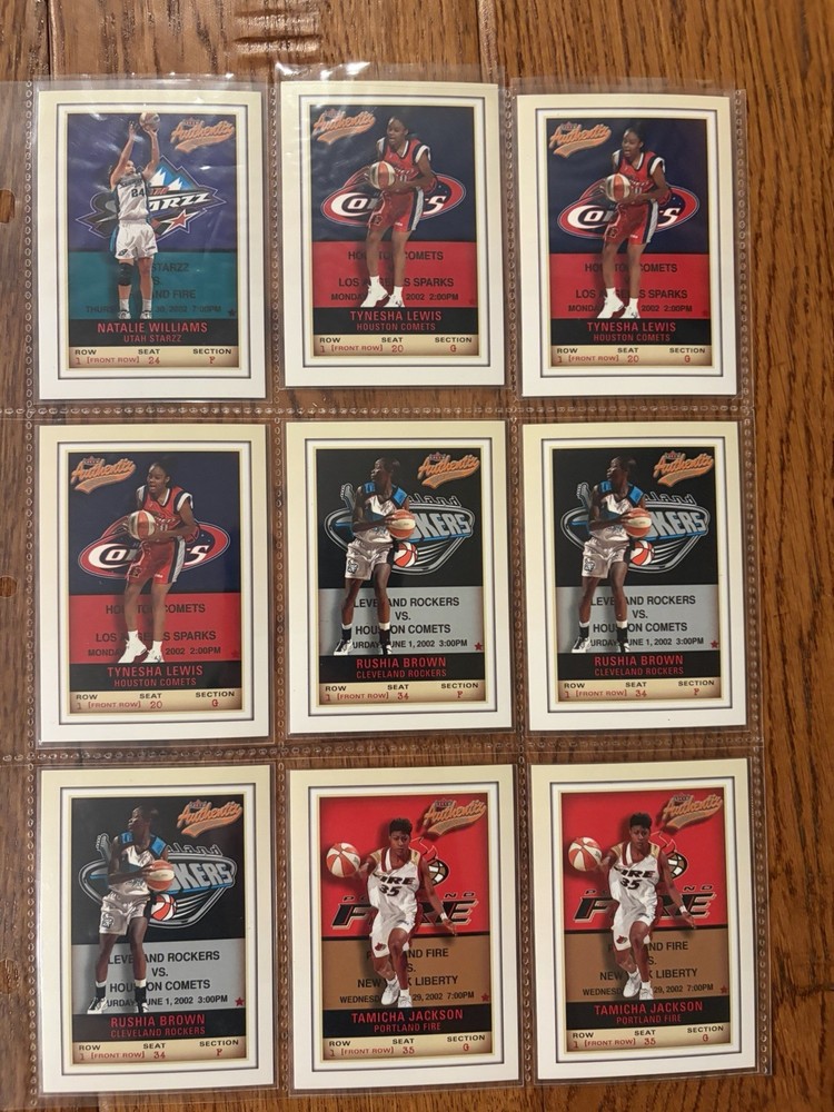 2002 Fleer Authentix Front Row #/100 WNBA • Sting Stars Sol Fire Shock