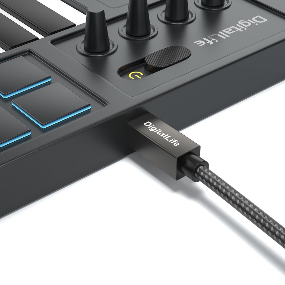 DigitalLife 2m USB Type C to B MIDI Interface Converter Cable, Compatible wit...
