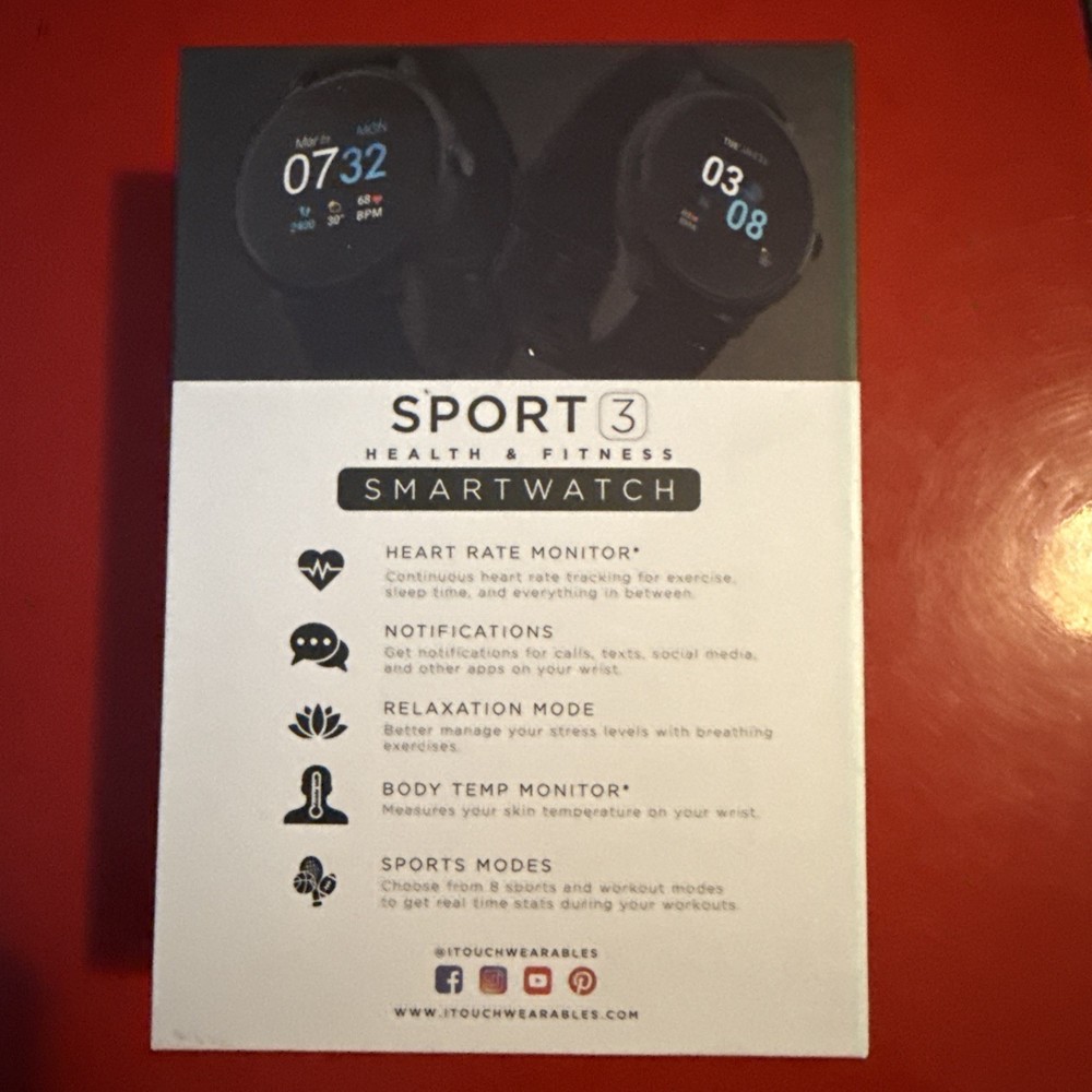 iTouch Sport 3 Smartwatch - Black