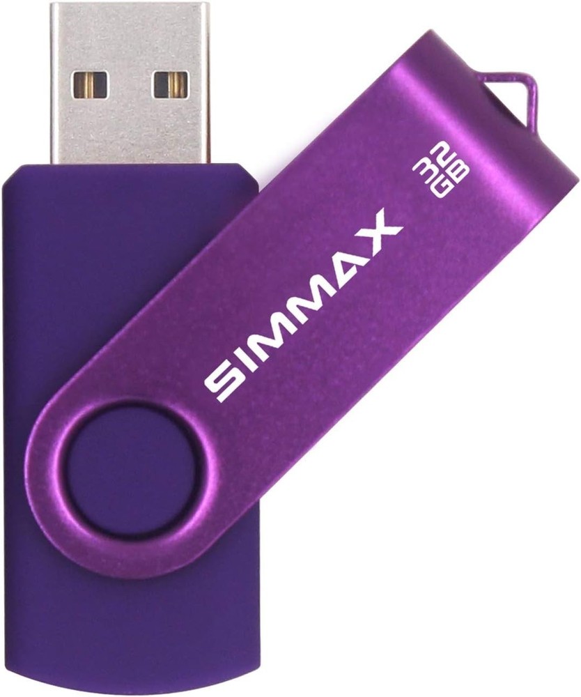 Durable 32GB Swivel Thumb Drive - Lightweight USB 2.0 Flash Storage Solution