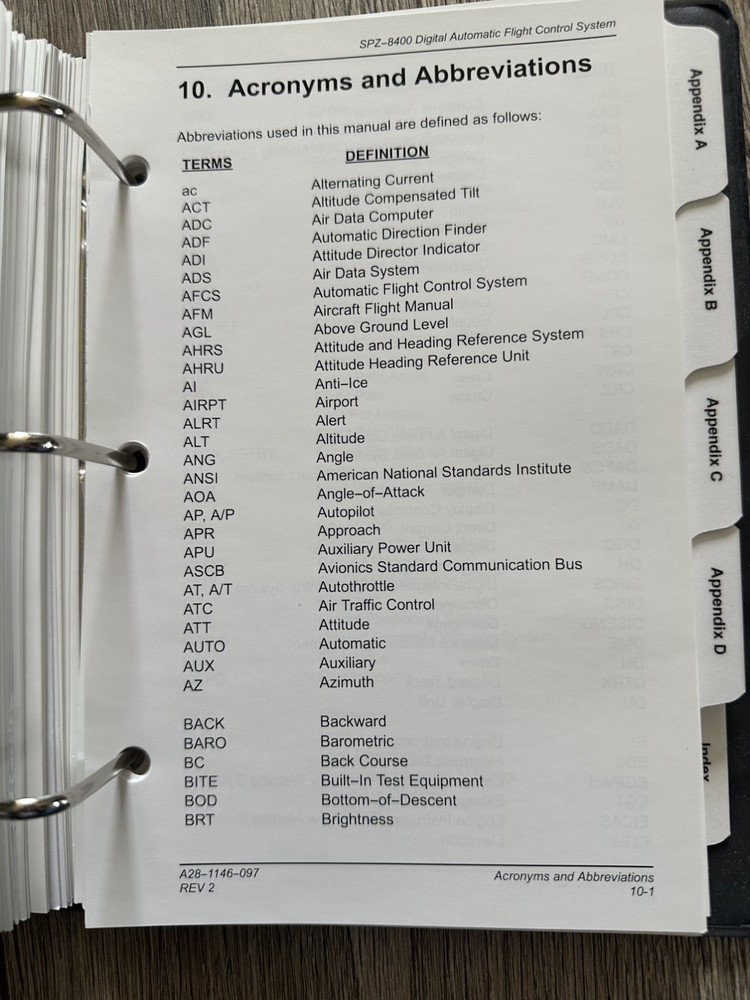 Gulfstream IV SPZ-8400 Digital Automatic Flight Control System Pilots Manual