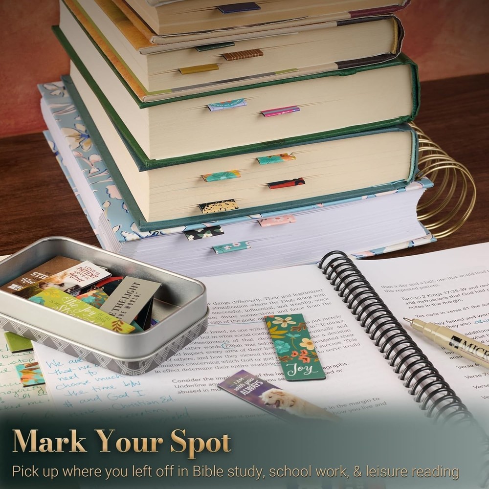 Delightful Magnetic Bookmark Set – 6 Pastel Designs Featuring Scripture Verses