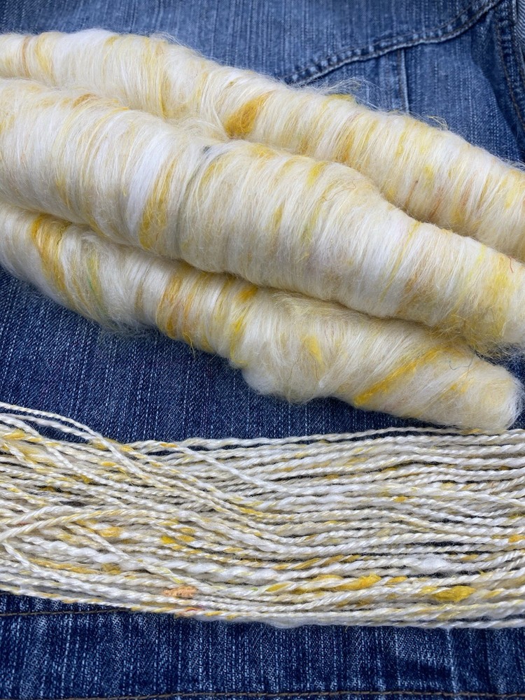 Angora•Silk Rolags 4oz Lot!