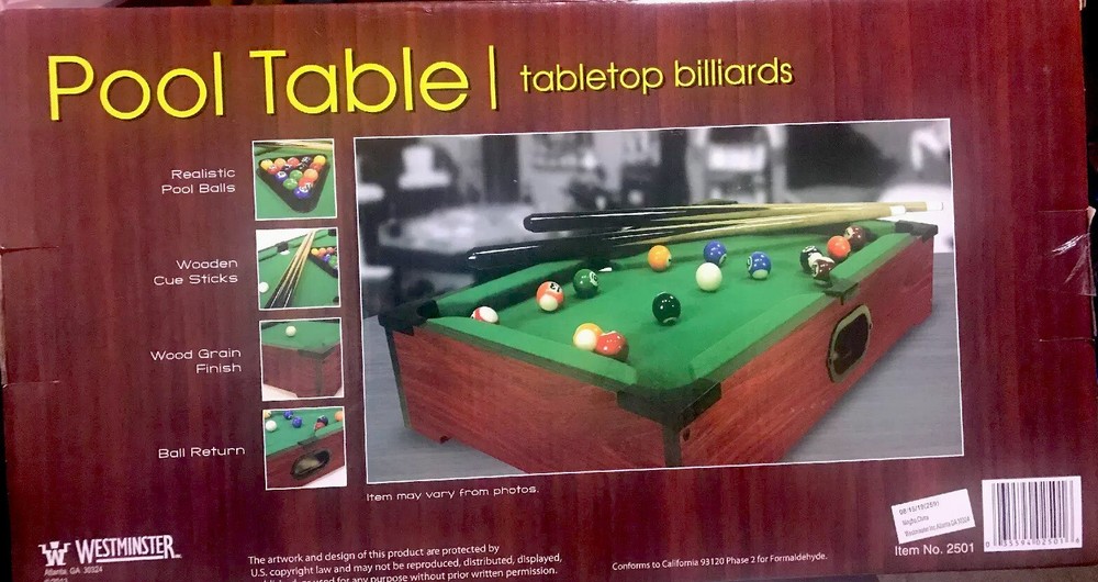 Pool Table Tabletop Billiards