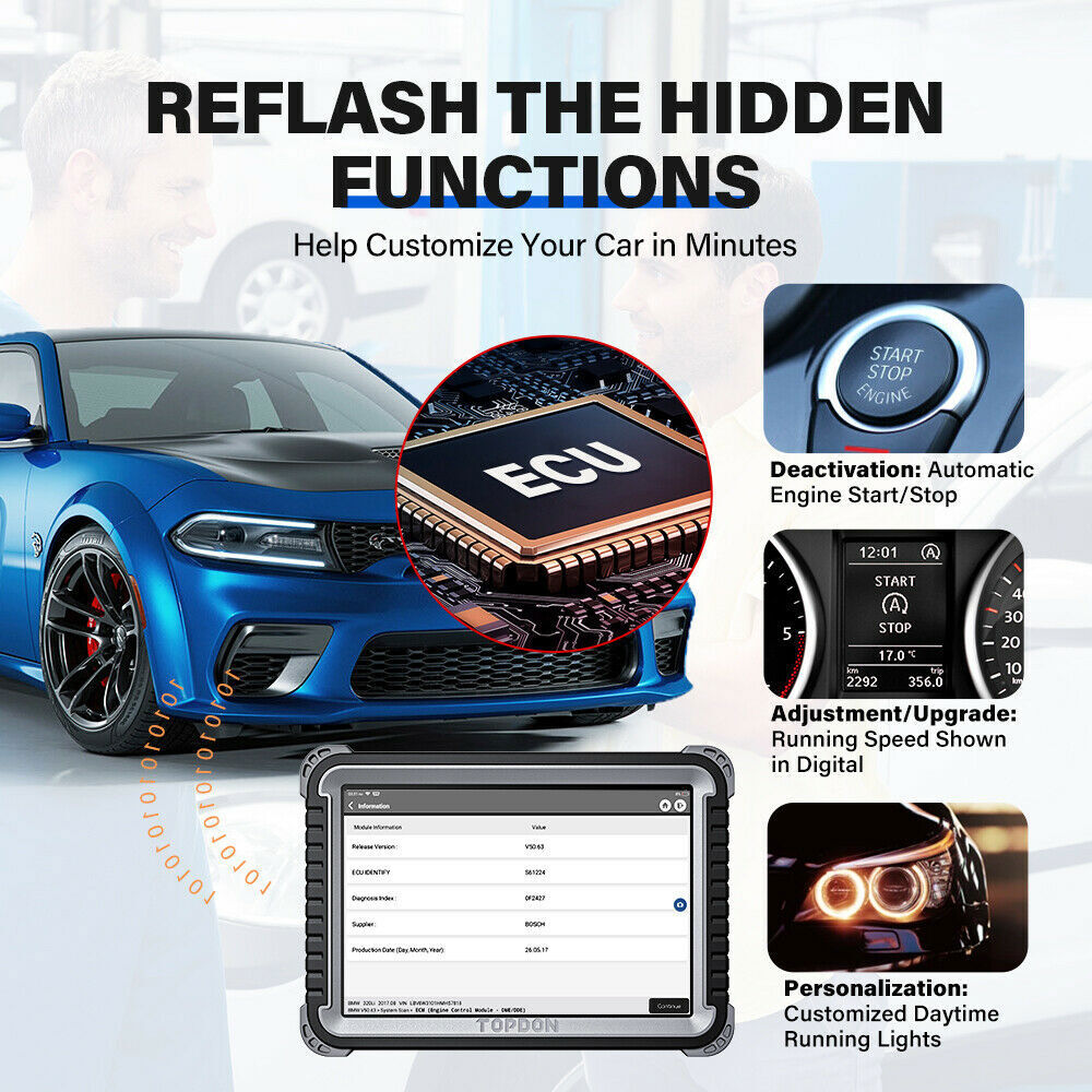 2026 TOPDON Phoenix Plus FULL System Active Diagnostic Scanner Tool ECU Coding