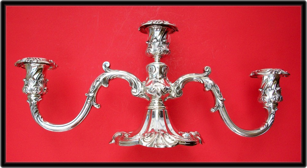 Reed and Barton Rococo Revival style Candelabra