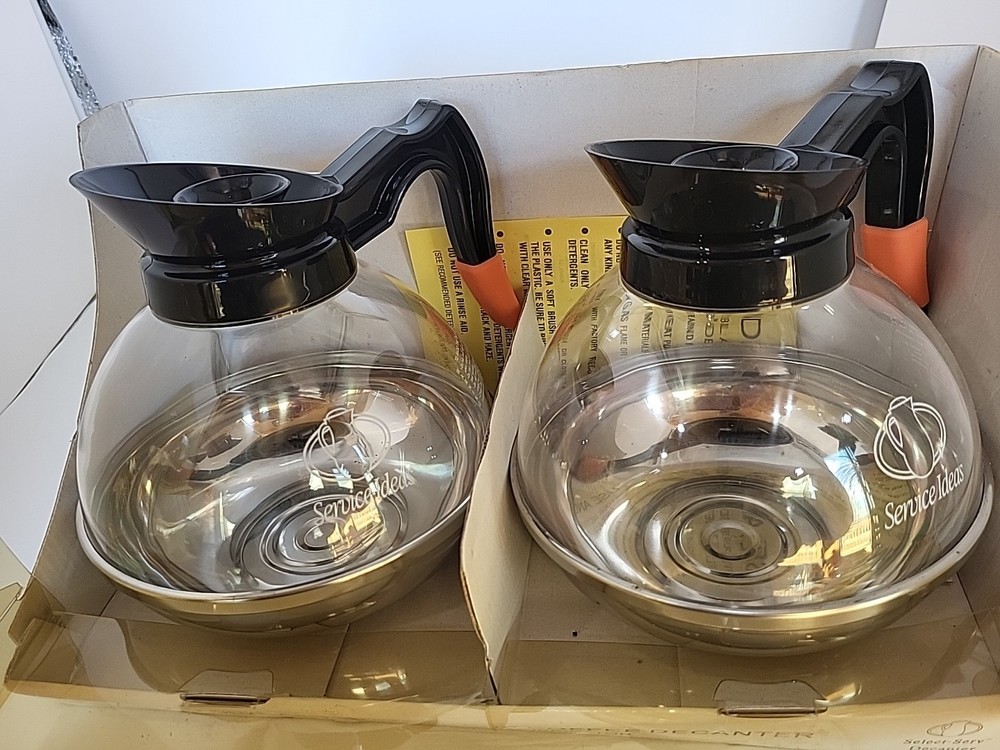 2 Pack Coffee Decanter 10 Cup (Silver), Polycarbonate