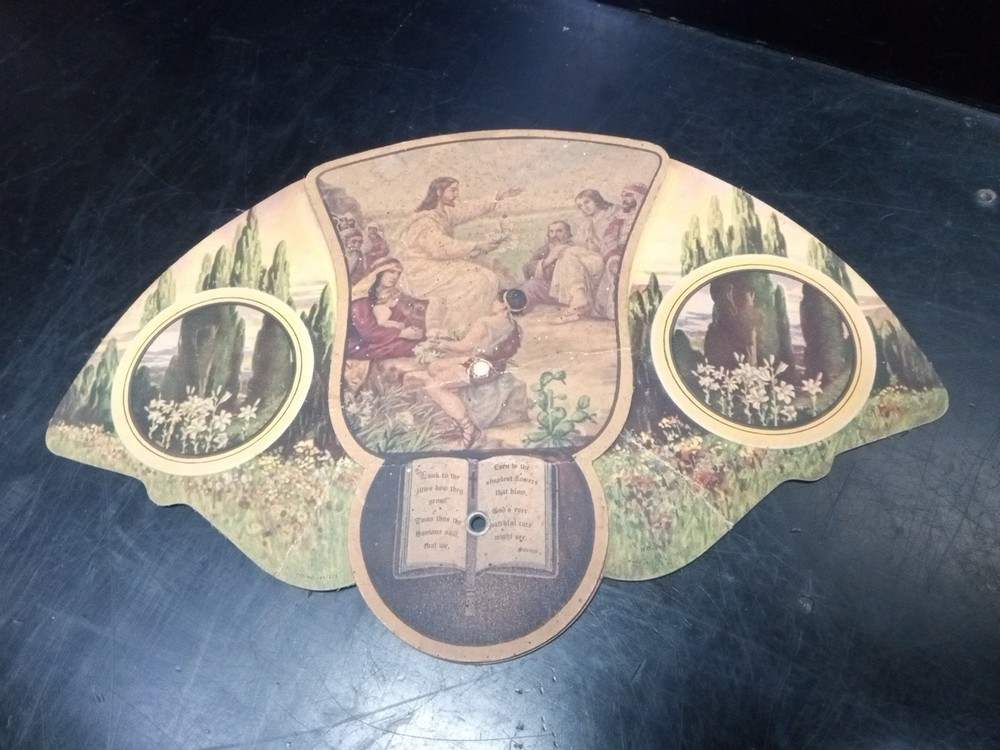 Jesus Religious Vintage Hand Fan