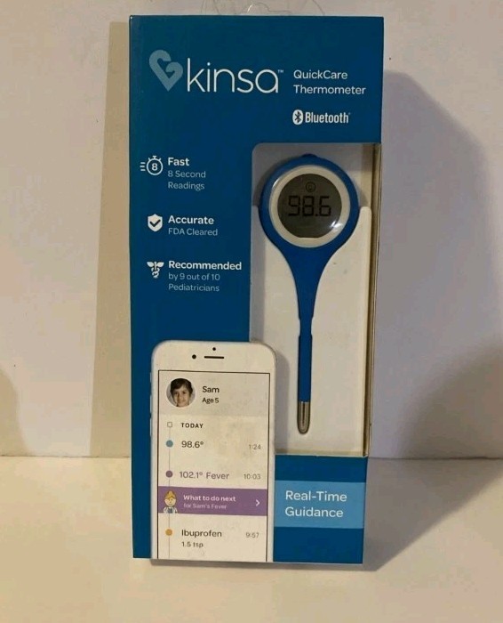 Kinsa Quick Care Bluetooth Smart Thermometer NIB