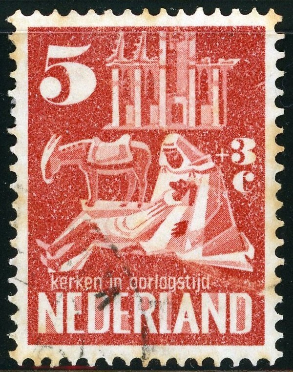 Stamp Netherlands, Scott # B215 used, light cancellation