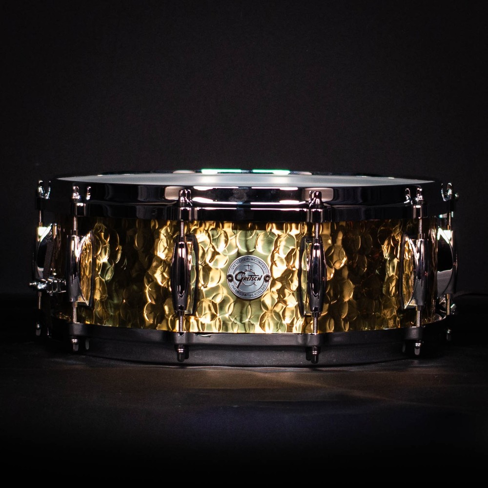 Gretsch 14" x 5" Full Range Hammered Brass Snare Drum