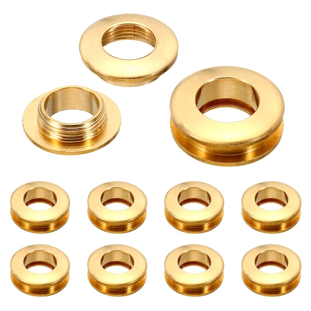 12mm(1/2 Inch) Solid Brass Hole Eyelets, 10 Pcs Arc Surface Grommets, Brass Tone