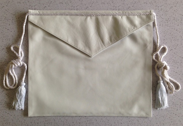 Masonic Presentation Apron - Genuine Leather (L201)