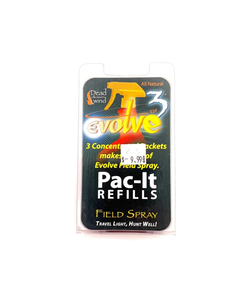 Dead Down Wind Evolve Field Spray Concentrate 3 Pac-It Refills, 0.35 oz Packets