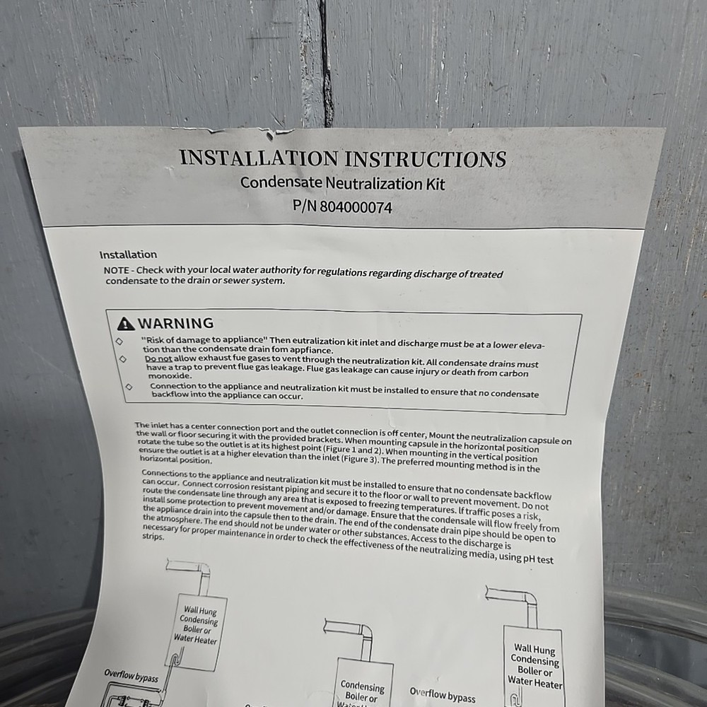 For Rinnai 804000074 Condensate Neutralization Kit Water Heater Accessory New